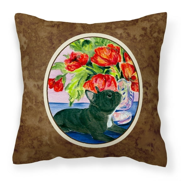 Carolines Treasures SS8308PW1414 French Bulldog Fabric Decorative Pillow, 14Hx14W, multicolor