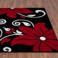 thumbnail image 5 of Luxe Weavers Modern Floral Red 8x10 Area Rug for Living Rooms, 5 of 7