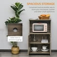 thumbnail image 4 of HOMCOM Chariot Micro-Ondes sur Roulettes Chariot Utilitaire Rangement Buffet, Gris, 4 of 10