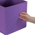 thumbnail image 7 of Household Essentials Diagonal Pull Collapsible Fabric Cube Open Storage Cube, 6-Pack, Purple, 7 of 7