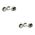 thumbnail image 1 of Transemion Round Men Cufflinks Cuff Button Covers 2 Suit Gift Business Pieces Men Silver 15mm Diameter 2Set, 1 of 6