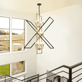 thumbnail image 3 of LovingAHome 12-Light Farmhouse Chandelier Black Gold Candle Style Pendant Light Fixtures for Staircase Foyer Entryway, 3 of 6
