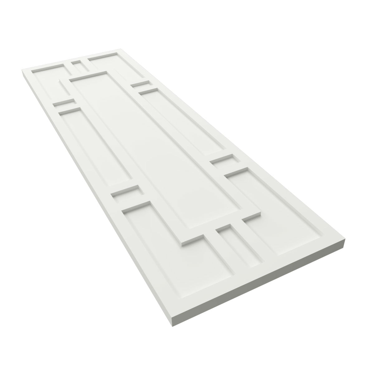Ekena Millwork 15"W x 62"H True Fit PVC Hastings Fixed Mount Shutters, Unfinished (Per Pair - Hardware Not Included)