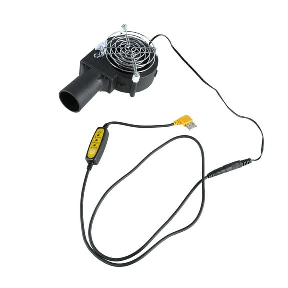 5V USB 9733 Large Air Volumes Turbines Air Outlet Blower Adjustable Speed Fan for Camping Quick Charcoal Starters