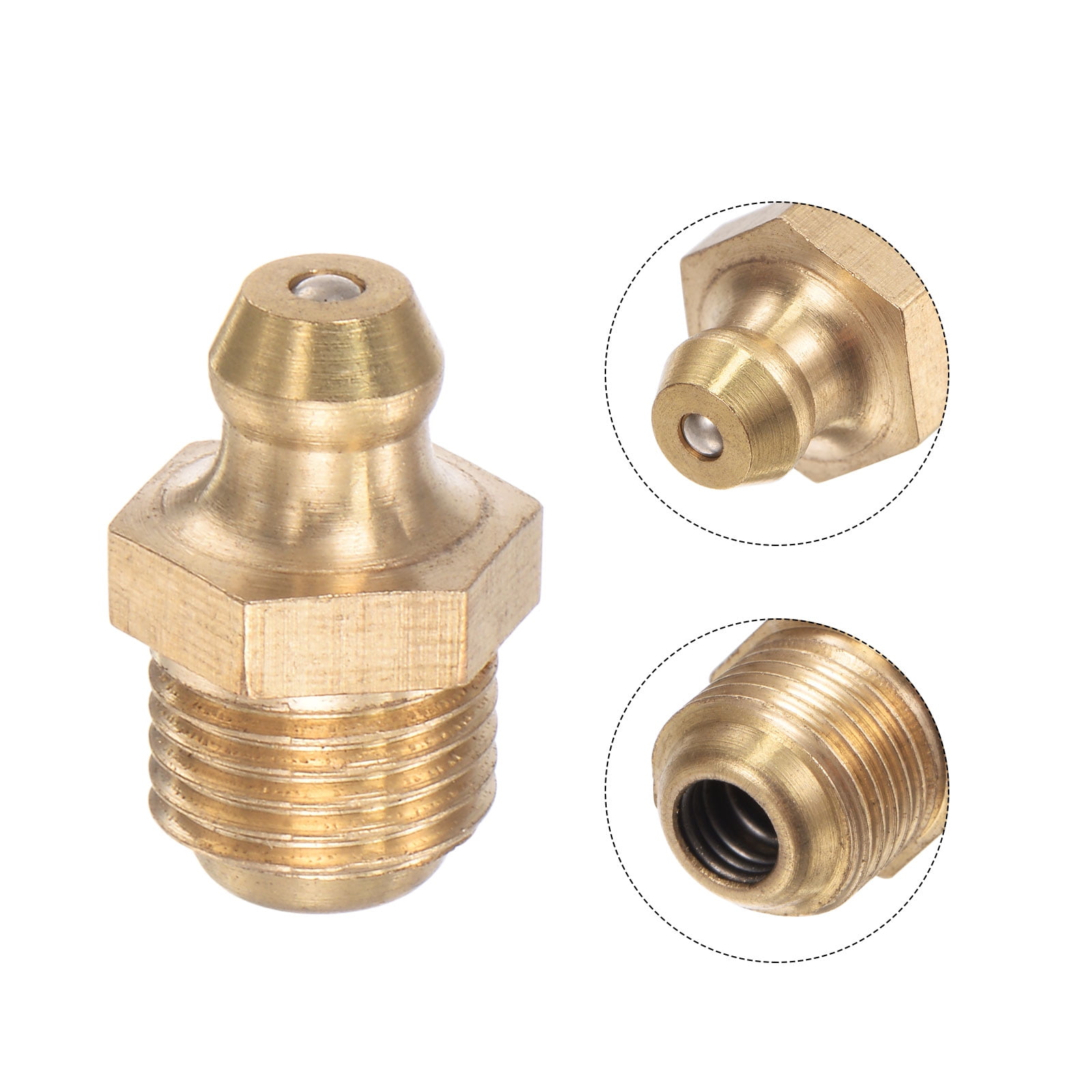 Unique Bargains Straight Hydraulic Grease Fitting for Lubrication of Equipment M10x1mm