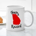 thumbnail image 3 of CafePress - Georgia Born And Raised - 11 oz Ceramic Mug - Novelty Coffee Tea Cup, 3 of 4