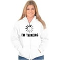 thumbnail image 3 of Thinking Loading Computer Nerd Geek Zip Up Hoodie Men's Women's Brisco Brands M, 3 of 6