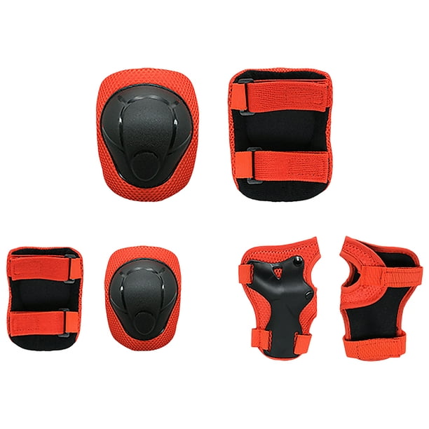 Kids Knee Pads Set 6 in 1 Protective Gear Kit Knee Elbow Pads with Wrist  Guards Children Safety Protection Pads for Rollerblading Cycling Skating