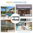 thumbnail image 6 of AECOJOY 12' x 16' Hardtop Gazebo Outdoor Aluminum Pergola ​For Garden, Patio, Backyard-​Black, 6 of 9