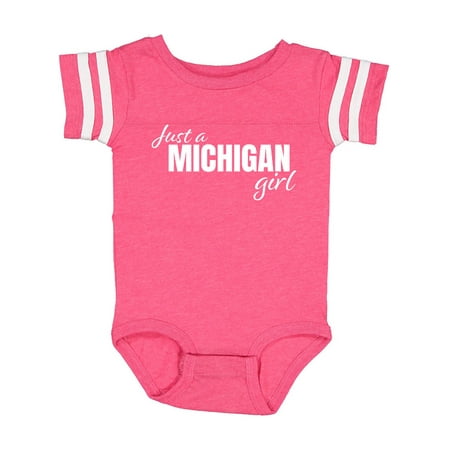 

Inktastic Just a Michigan Born and Raised Gift Baby Girl Bodysuit