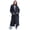 Heather Charcoal, variant on Plus Size Long Hooded Berber Fleece Coat