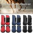thumbnail image 3 of Juego de botas de pata de caballo ajustables Guardia de pata delantera equina trasera, 3 of 7