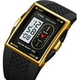 thumbnail image 3 of Fashion Men's Digital Analog Watches Square Face Sport Casual Dual Display Multifunctional Wristwatch for Men with Alarm Waterproof LED Luminous, 3 of 7
