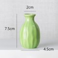 thumbnail image 4 of Leonard Flower Vase Shelf Decor Table Decor Vases for Decor Shelf Decor Accents Ceramic Vase Retro Decor Modern Farmhouse Decor Table Decorations for Living Room Fireplace Decor Small Vase Green, 4 of 7