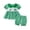 a21-Green, variant on KPOPLK Girls Clothing Sets Baby Girls Summer Outfits Set Gingham Short Sleeve Top with Shorts for 1-5 Years(6-12M,Red)