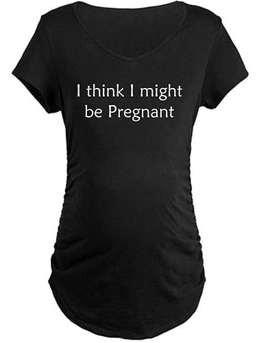 Maternity Might be Pregnant Graphic Tee - Walmart.com