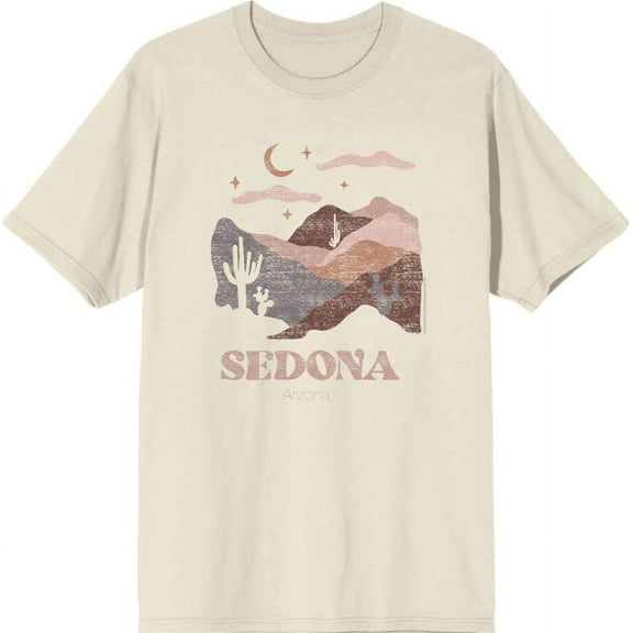 Sedona Arizona Men's Natural Crew Neck Short Sleeve Tee-Medium