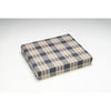 Wheelchair Cushion wPlaid Polycotton Zippered Cover - L 16" x H 3" x W 18"