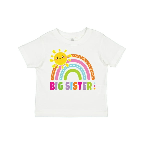 Inktastic Family Big Sister with Rainbow Girls Toddler T-Shirt
