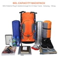 thumbnail image 3 of Eurhowing 60L Travel Hiking Backpack with Rain Cover, Water Resistant Camping Backpack, Outdoor Large Backpack for Men Women, Orange, 3 of 9