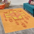 thumbnail image 2 of Tribal Decorative Rug, Hand Drawn Dreamcathcher Folkloric Birds Image Ethnic Ikat Design, Quality Carpet for Bedroom Dorm and Living Room, 6 Sizes, Peach Rust, by Ambesonne, 2 of 4