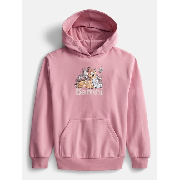 Disney Bambi Girl's Graphic Fleece Hoodie, Sizes 4-16
