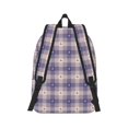 thumbnail image 2 of Bixox Heart Check Plaid Printing Canvas Backpack Lightweight Casual Travel Backpack School Backpack Fits 15.6 Inch Notebook, 2 of 5