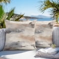 thumbnail image 4 of Outdoor Pillow Cover off White Gray Brown Oil Painting Set of 2 Waterproof Throw Pillowcases Abstract Art Decorative Patio Furniture Pillows for Couch Garden Indoor & Outdoor Use, 4 of 9