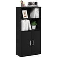 thumbnail image 6 of HomeStock Storage Cabinet With 2 Open Shelves And 2 Doors - Finish:Black Oak-Finish:Black Oak, 6 of 8