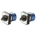 thumbnail image 1 of 2X 660V 20A 6 Terminals 4 Positions Rotary Cam Changeover Switch,2 x Cam Changeover SwitchSome Screws, 1 of 5
