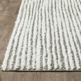 thumbnail image 4 of Loomaknoti Vemoa Altomarze 2' x 3' Gray Stripe Indoor Polyester Area Rug, 4 of 10