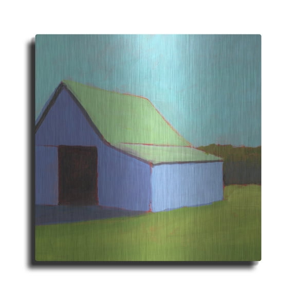 Luxe Metal Art 'Homestead Barn 1'  by Carol Young Metal Wall Art, 12" x 12"