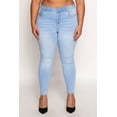 thumbnail image 3 of Womens Plus Size WAX Distressed Skinny Jeans, 3 of 4