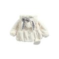 thumbnail image 3 of FAROOT Kids Coat, Rabbit Ears Long Sleeve Hooded Jacket with Crossbody Bag, 3 of 6
