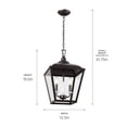 thumbnail image 7 of Kichler 52474 Dame 2 Light 13" Wide Taper Candle Pendant - Black, 7 of 7