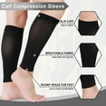 thumbnail image 2 of ATJIA 2 Pairs Women Footless Medical Compression Stockings 15-20mmhg Socks Calf Sleeve for Calf Pain Relief, 2 of 9