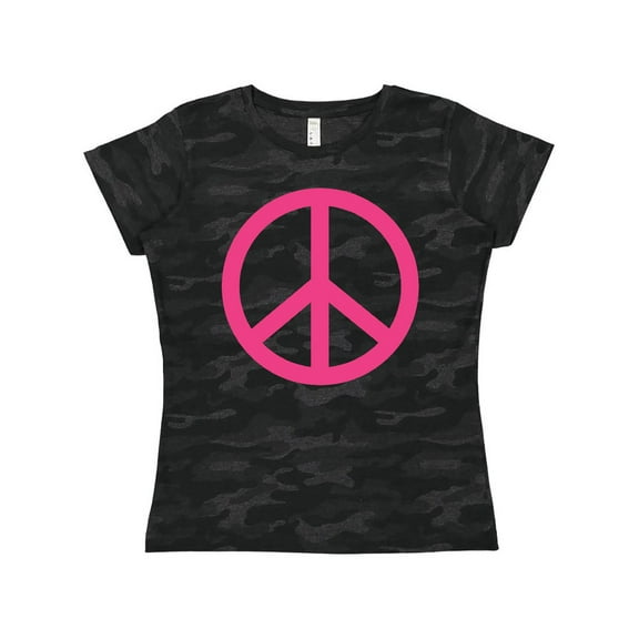 Inktastic Pink Peace Sign Women's T-Shirt