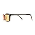 thumbnail image 3 of Blue Light Filter Light Tint Lens Narrow Rectangular Reading Glasses Brown Gunmetal +3.50, 3 of 4