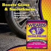 مناديل تنظيف السيارات عالية اللمعان المصنوعة من القطن المصقول بالمعادن من Wizards Products، 3 أونصة