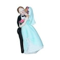thumbnail image 4 of Wedding Cake Topper Sandtable Cake Realistic Couple Statue for Wedding Blue Dress, 4 of 8