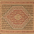 thumbnail image 1 of Ahgly Company Indoor Square Southwestern Brown Country Area Rugs, 4' Square, 1 of 4
