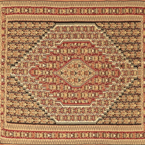 Ahgly Company Indoor Square Southwestern Brown Country Area Rugs, 4' Square