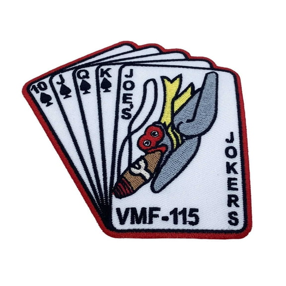 VMF-115 Joe's Jokers Patch- With Hook and Loop