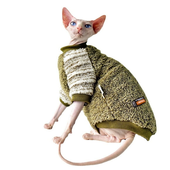 Winter Sweater for Sphynx Cat Clothes Fashion Soft Cat Clothing Comfort thickened Hairless Cat Outfits