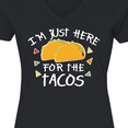 thumbnail image 4 of Inktastic Im Just Here For The Tacos Cinco De Mayo Women's V-Neck T-Shirt, 4 of 5