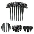 thumbnail image 3 of Unique Bargains 1 Pc Women's Crystal Bud Side Comb for Parties Dark Blue Plastic, 3 of 4