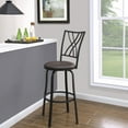 Mainstays Metal Swivel Upholstered Crisscross Adjustable Bar Stool