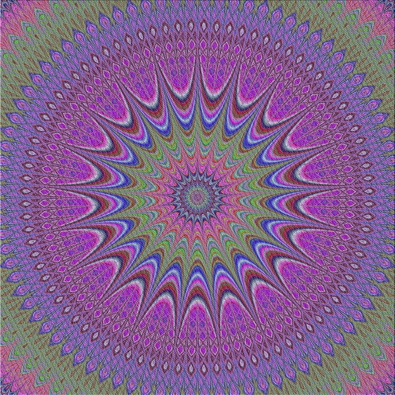 Ahgly Company Machine Washable Indoor Square Transitional Lavender Purple Area Rugs, 7' Square