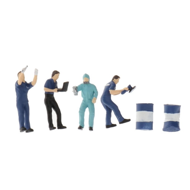 1:64 Mini Figuras Pintadas Coloridas Figuras Miniatura Pintadas para Miniatura Kit de muñecas Azul