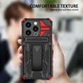 thumbnail image 5 of Compatible with iPhone 15 Pro Back Case, 360 Rotating Removable Belt Clip & Hidden Kickstand & Hard PC + Soft TPU & Anti-fall & Shock Absorption Phone Case for iPhone 15 Pro, Red, 5 of 10